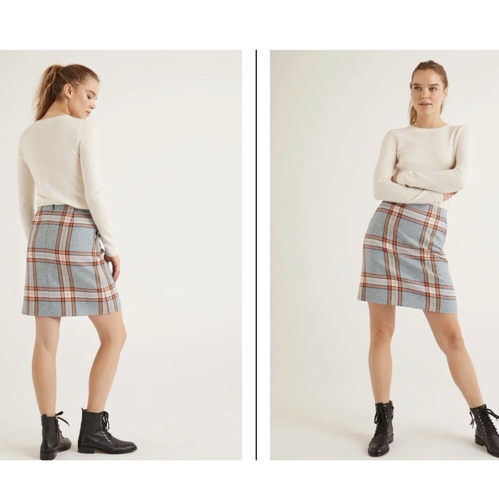 Boden Heritage British Tweed Wool Mini Skirt US 6L UK 10L